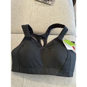 NWT Moving Comfort Juno Black High Support Sports Bra Size 36D